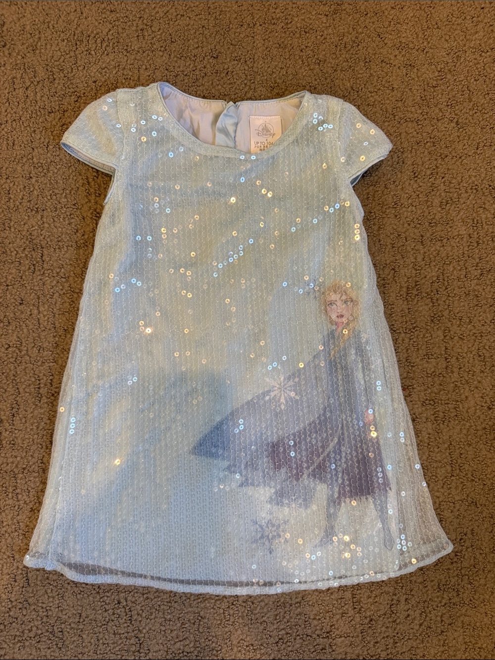 Disney Frozen Elsa Light Blue Sequin Kids Dress